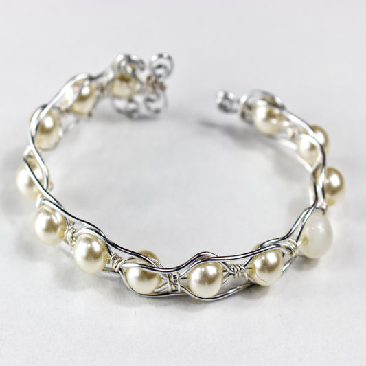 Pearl Bracelet Handmade | Beaded Wire Bracelet 1 | Artisans Boutique