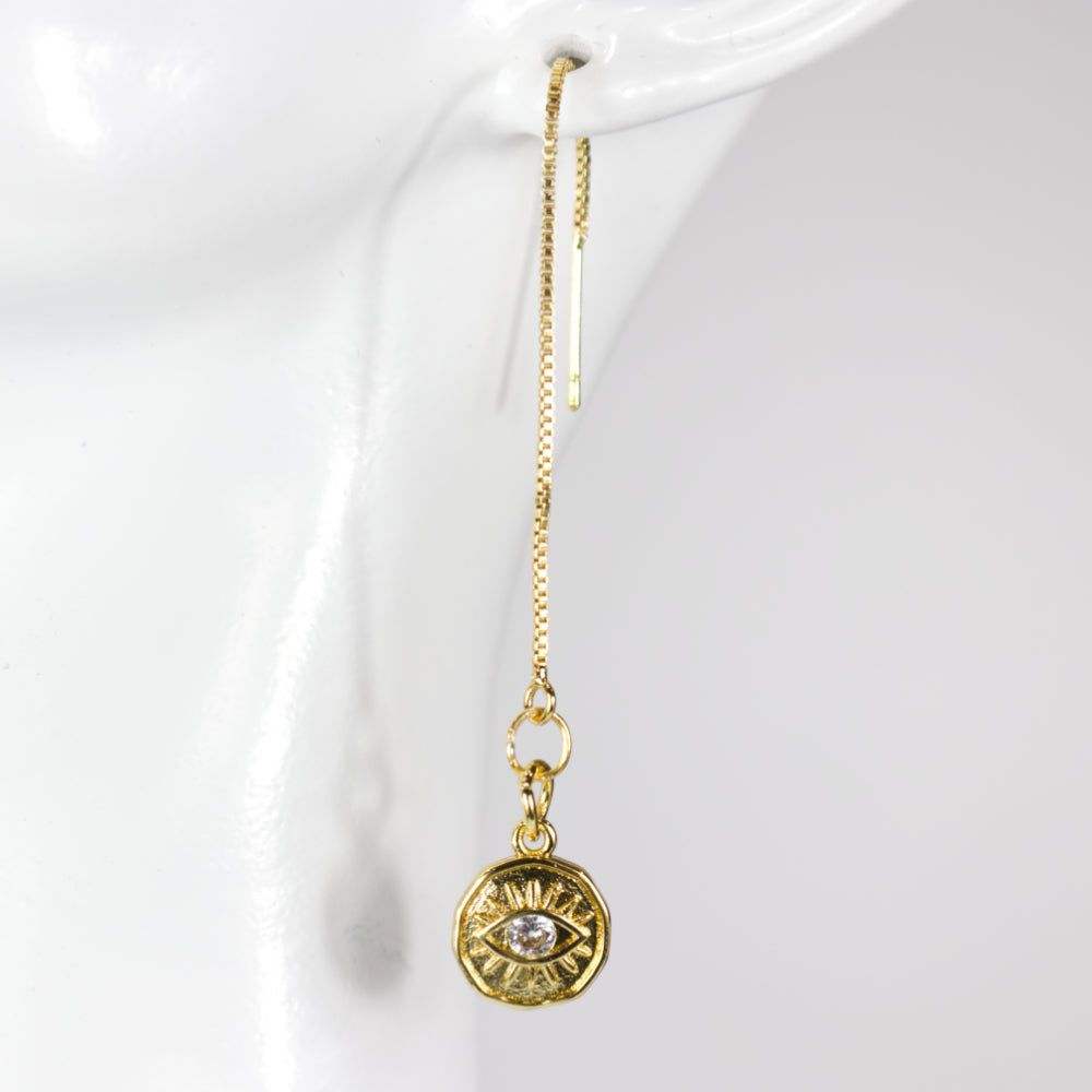 Evil Eye Jewelry | thread earrings and necklace | Artisans Boutique