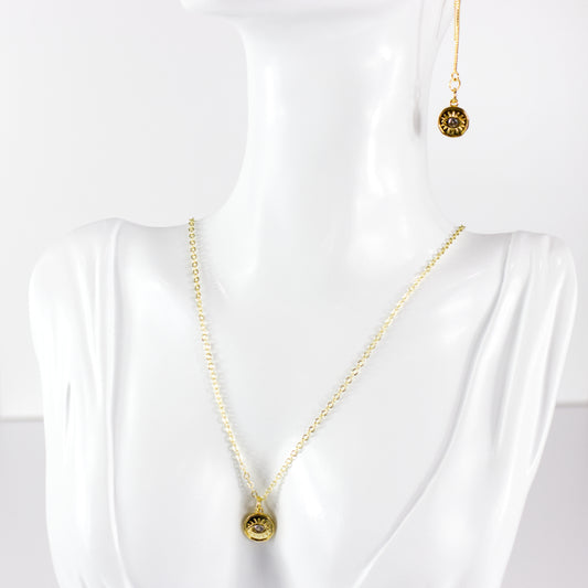 Evil Eye Jewelry | thread earrings and necklace | Artisans Boutique