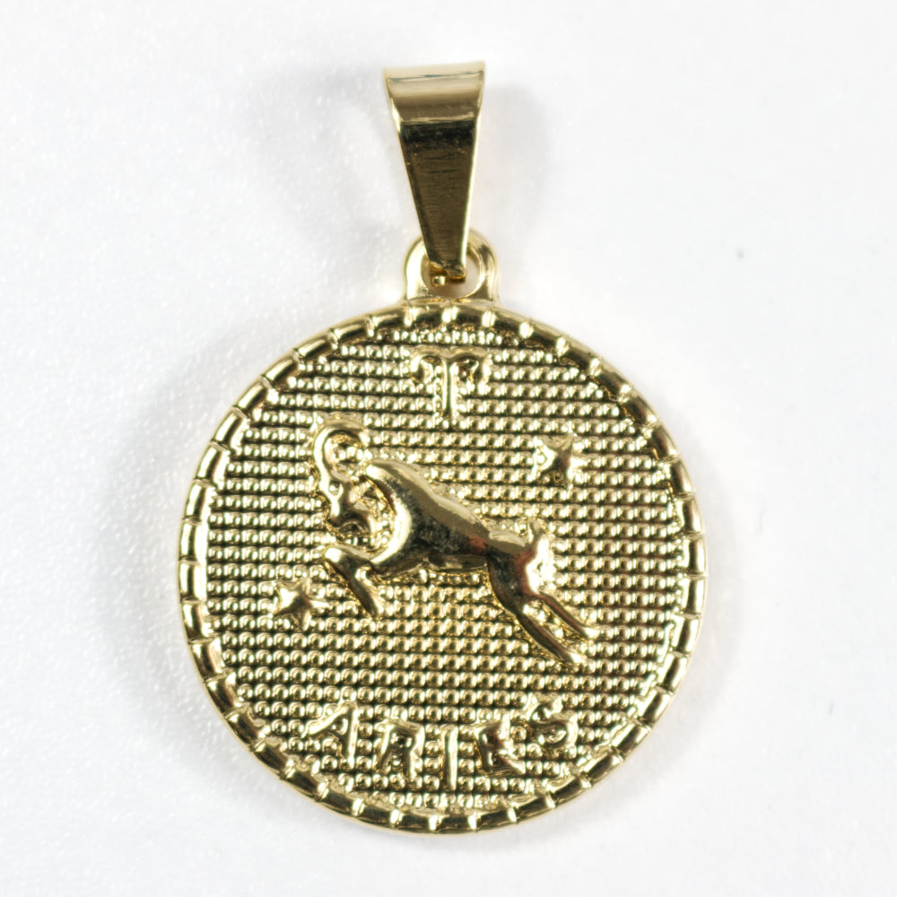 Zodiac Coin Necklace | Astrological Sign Pendent | Artisans Boutique