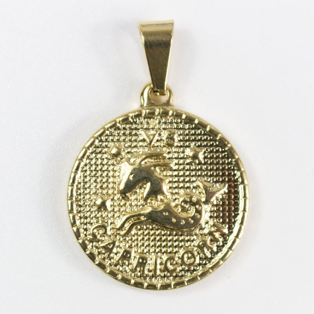 Zodiac Coin Necklace | Astrological Sign Pendent | Artisans Boutique