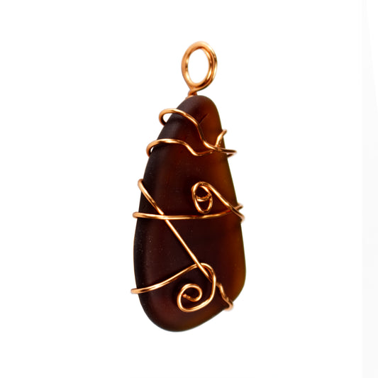 Red Sea Glass Necklace | Sea Glass Pendant 7 | Artisans Boutique