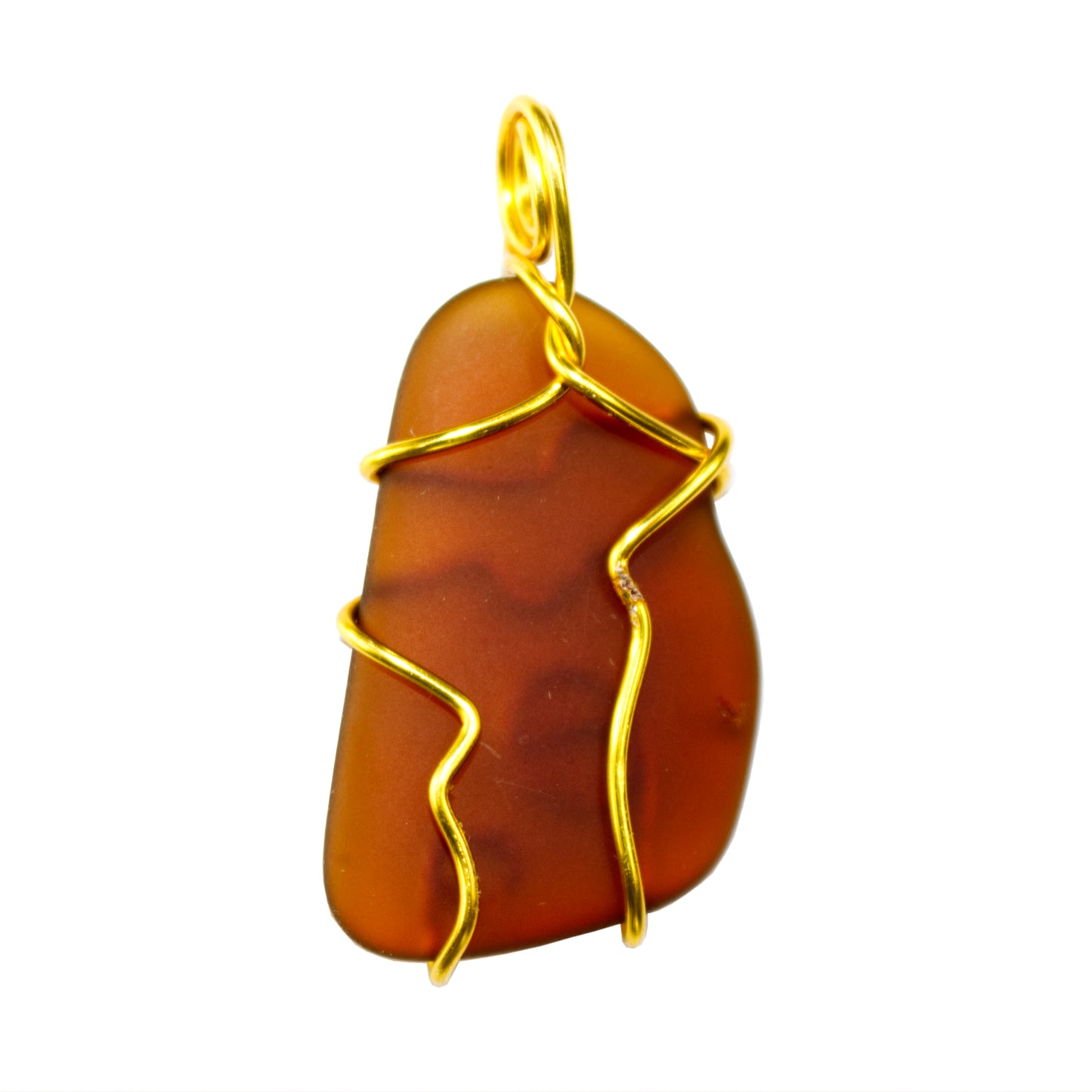 Wire Wrapped Sea Glass Necklace | Sea Glass Pendant| Artisans Boutique