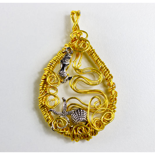 Wire Weave Pendant Necklace | Mermaid Wire Pendant | Artisans Boutique