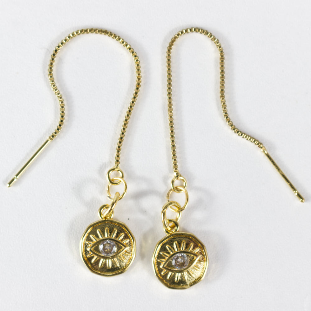Evil Eye Jewelry | thread earrings and necklace | Artisans Boutique