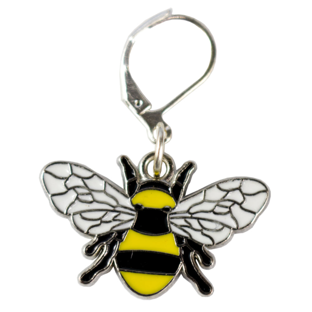 Honey Bee Charm Earrings | Silver Bee Earrings | Artisans Boutique