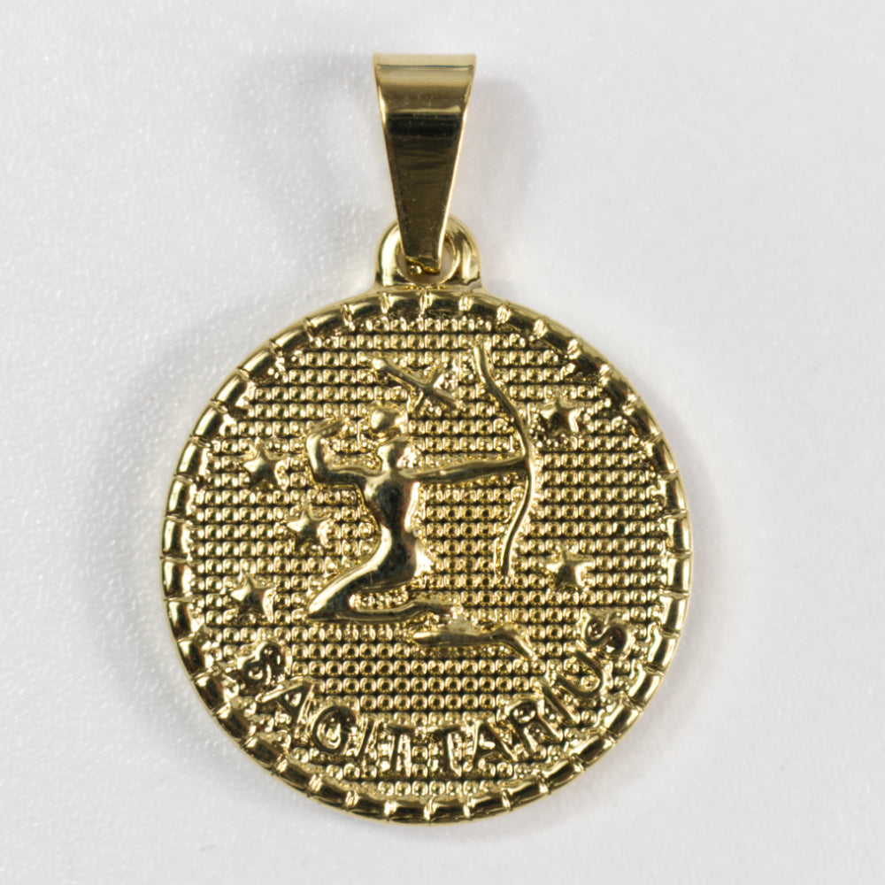 Zodiac Coin Necklace | Astrological Sign Pendent | Artisans Boutique