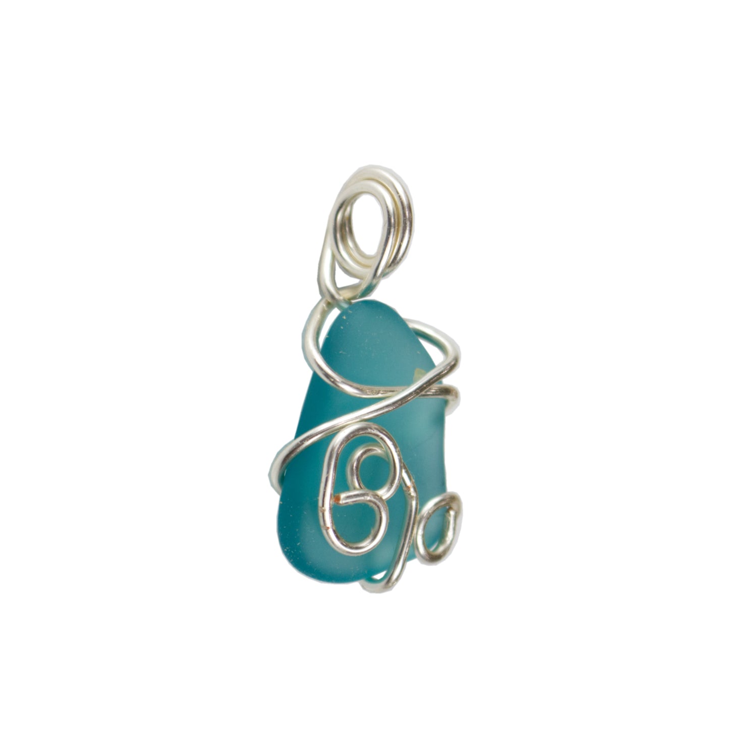 Turquoise Sea Glass Necklace | Sea Glass Pendant 3 | Artisans Boutique