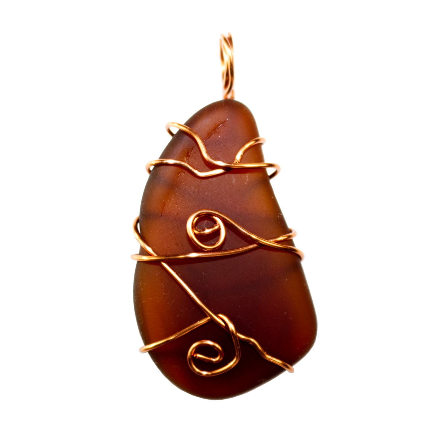 Red Sea Glass Necklace | Sea Glass Pendant 7 | Artisans Boutique