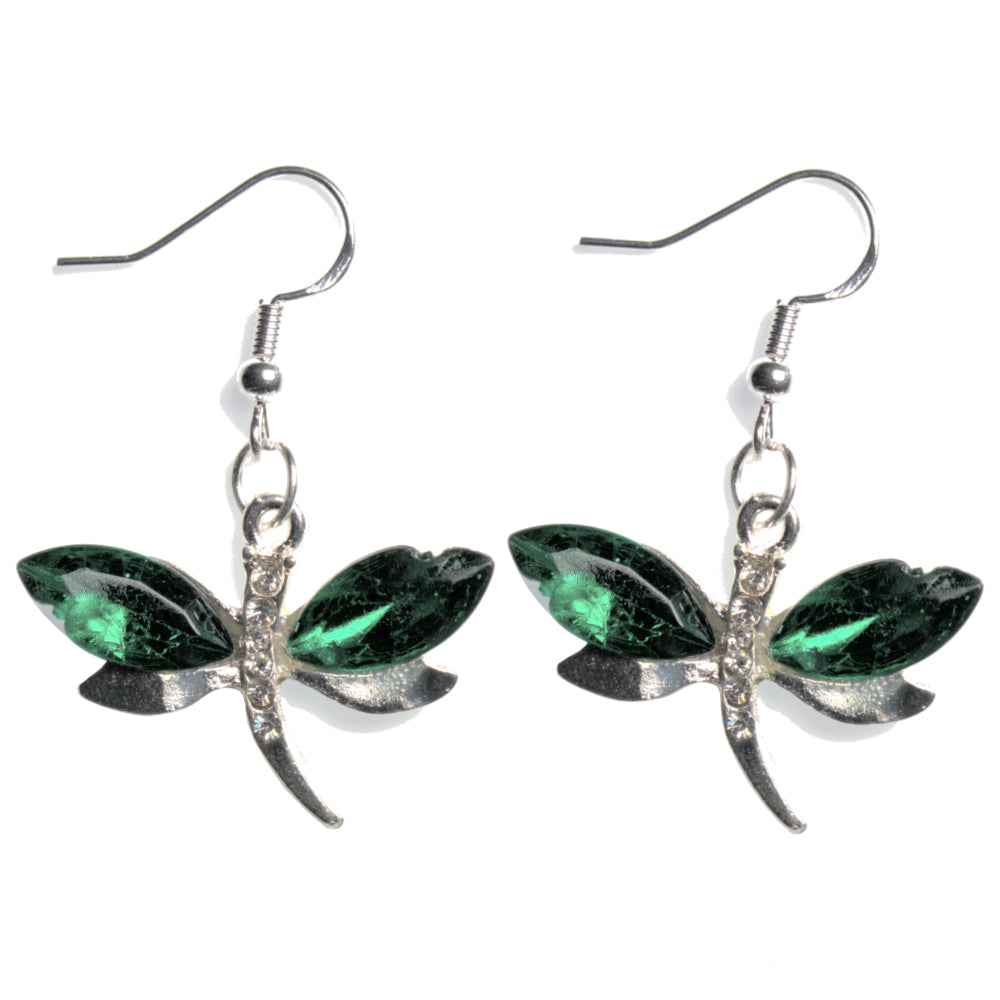 Green Dragonfly Earrings | Dragonfly Earring Green | Artisans Boutique